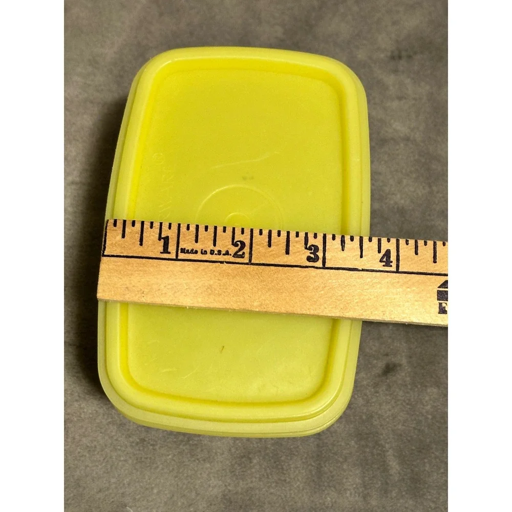 Vintage Tupperware Yellow Rectangular Storage Container Retro Kitchen